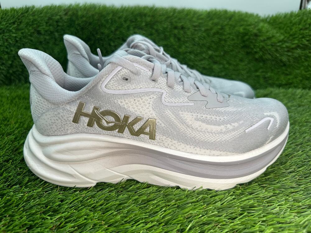 Hoka One One Clifton 10 1162031-AYF Athletic Sneaker Womens 7B Gray Jacquard Gym